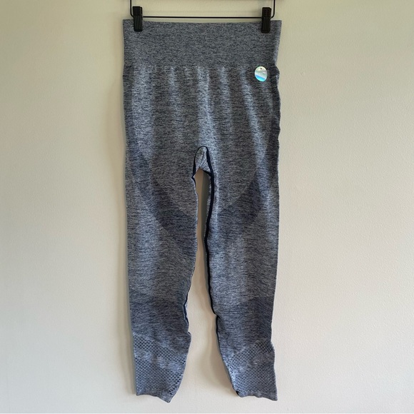 NWT Victoria's Secret PINK Seamless Leggings Blue Size Large - Picture 1 of 9